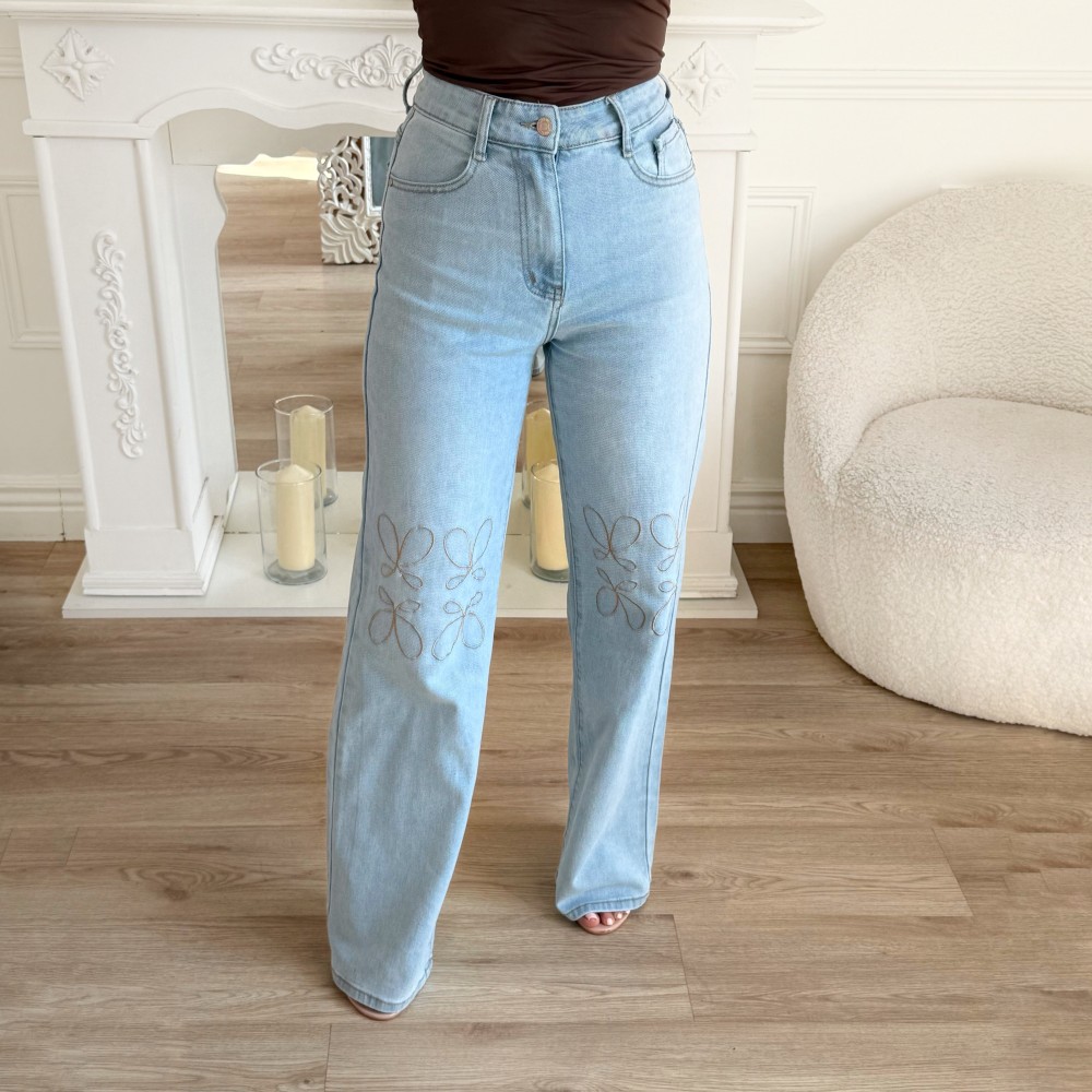 JEAN INSPIRATION BRODERIE NUDE