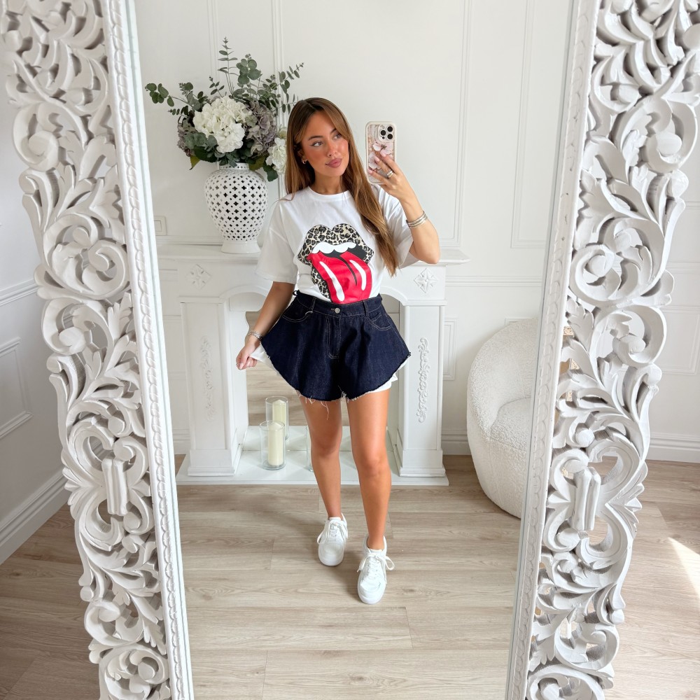 SHORT EN JEAN PEPLUM BRUT SHORT EN JEAN PEPLUM BRUT
