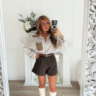 SHORT CHOCO AVEC CEINTURE SHORT CHOCO AVEC CEINTURE