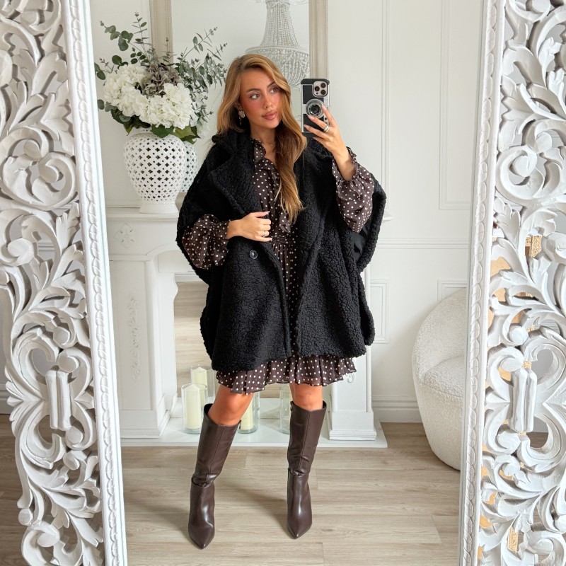 MAXI PONCHO BLACK