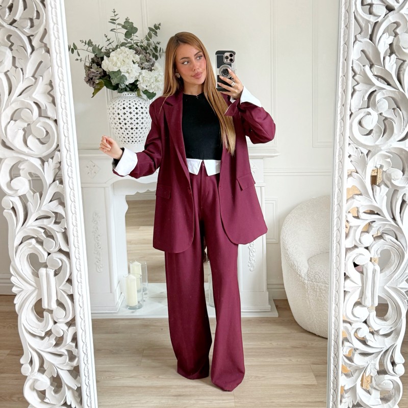 ENSEMBLE SMOKING SPORTSWEAR BORDEAUX