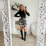 JUPE SHORT LEOPARD JUPE SHORT LEOPARD