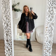 JUPE EN SIMILI BURGUNDY