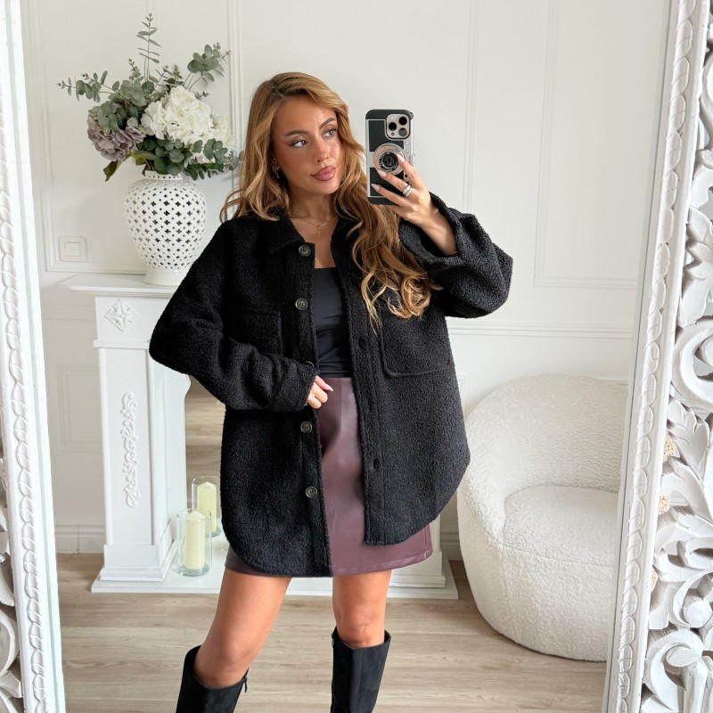 JUPE EN SIMILI BURGUNDY