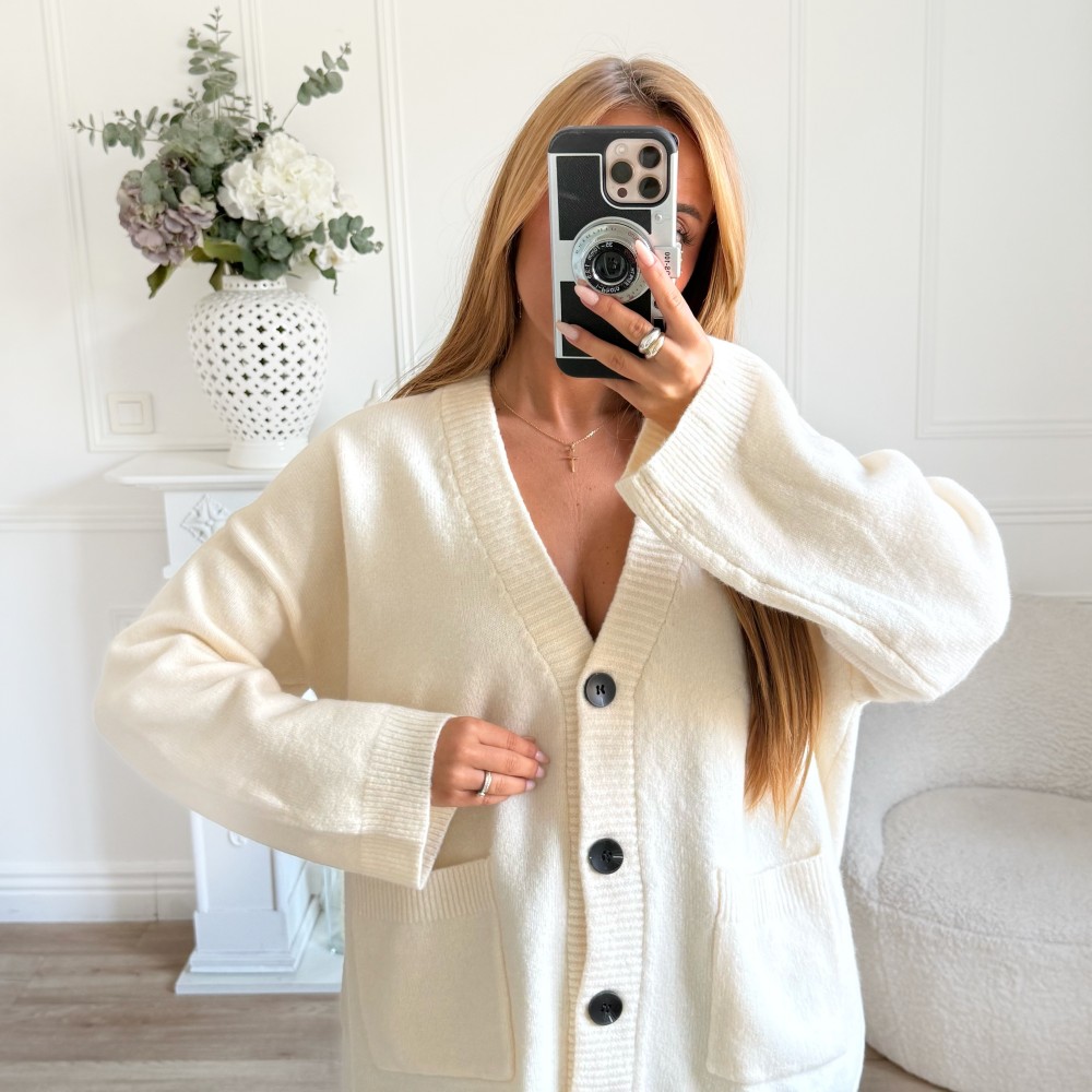 GILET BEIGE POCHES