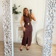 ROBE CHOCO EN MAILLE AVEC CEINTURE