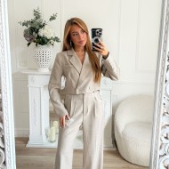 BLAZER TAUPE CHINÉ