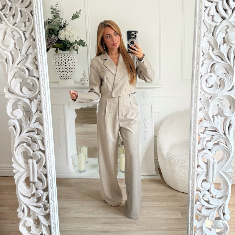 BLAZER TAUPE CHINÉ