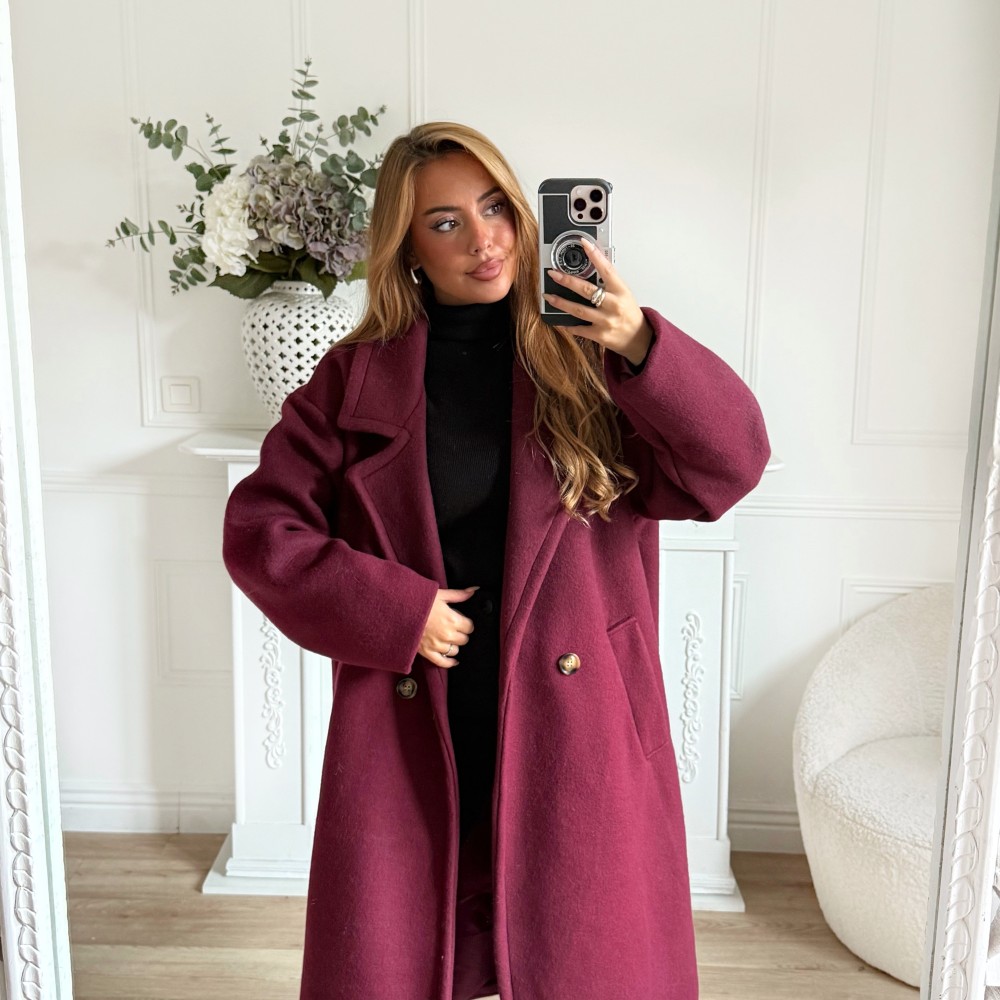 MANTEAU OVERSIZE BURGUNDY