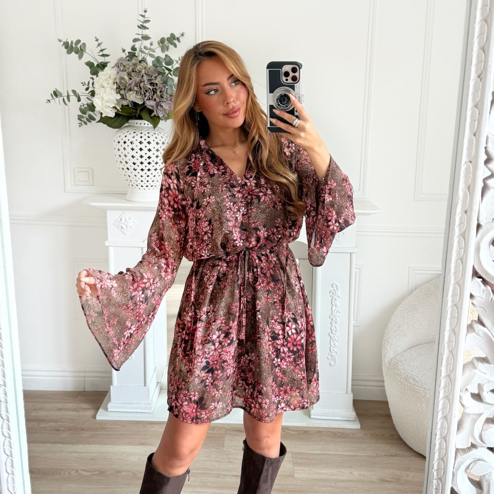 ROBE FLEURIE CHOCO