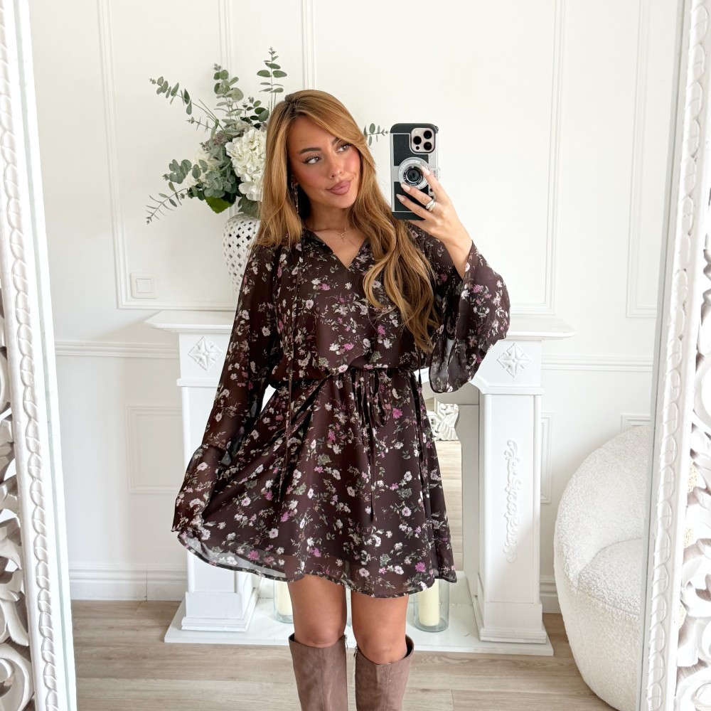 ROBE FLEURIE CHOCO ROBE FLEURIE CHOCO