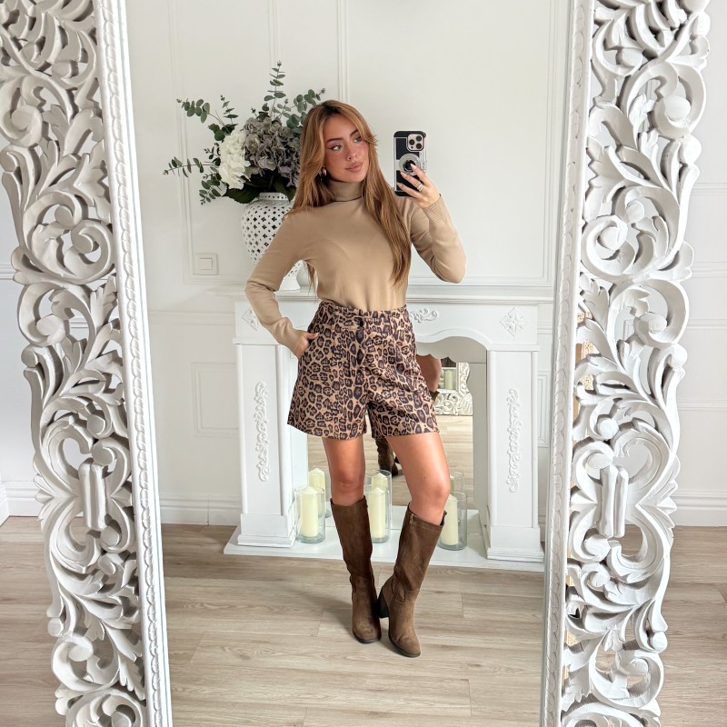 SHORT SUEDINE LEOPARD SHORT SUEDINE LEOPARD