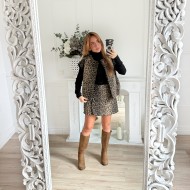 VESTE SANS MANCHE LEOPARD VESTE SANS MANCHE LEOPARD