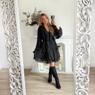 ROBE FROUFROU BLACK