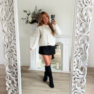 MAXI GILET BEIGE BOUTONS GOLD