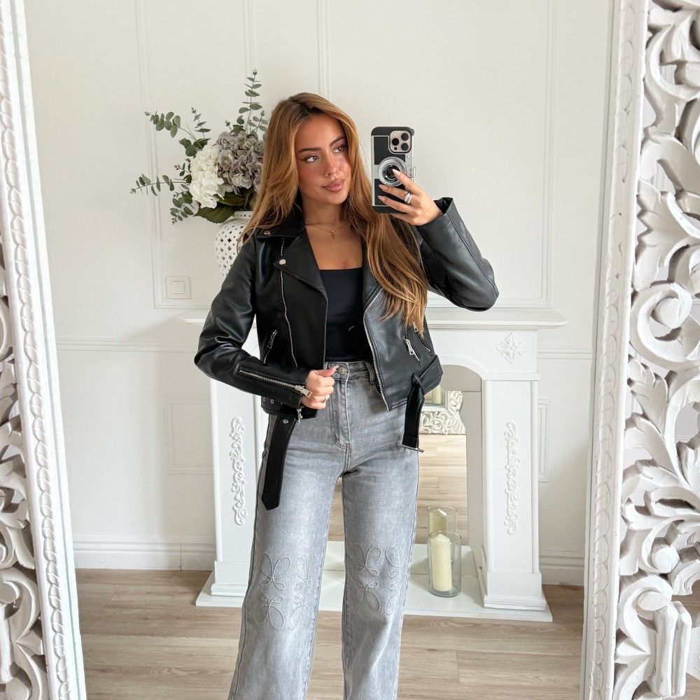 PERFECTO SIMILI CUIR BLACK