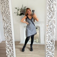 ROBE BRODERIE GRISE CAROLINE