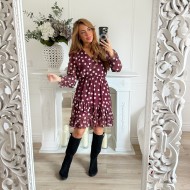 ROBE POIS BURGUNDY AURORE