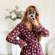 ROBE POIS BURGUNDY AURORE
