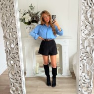 SHORT BLACK AVEC CEINTURE MAEVA