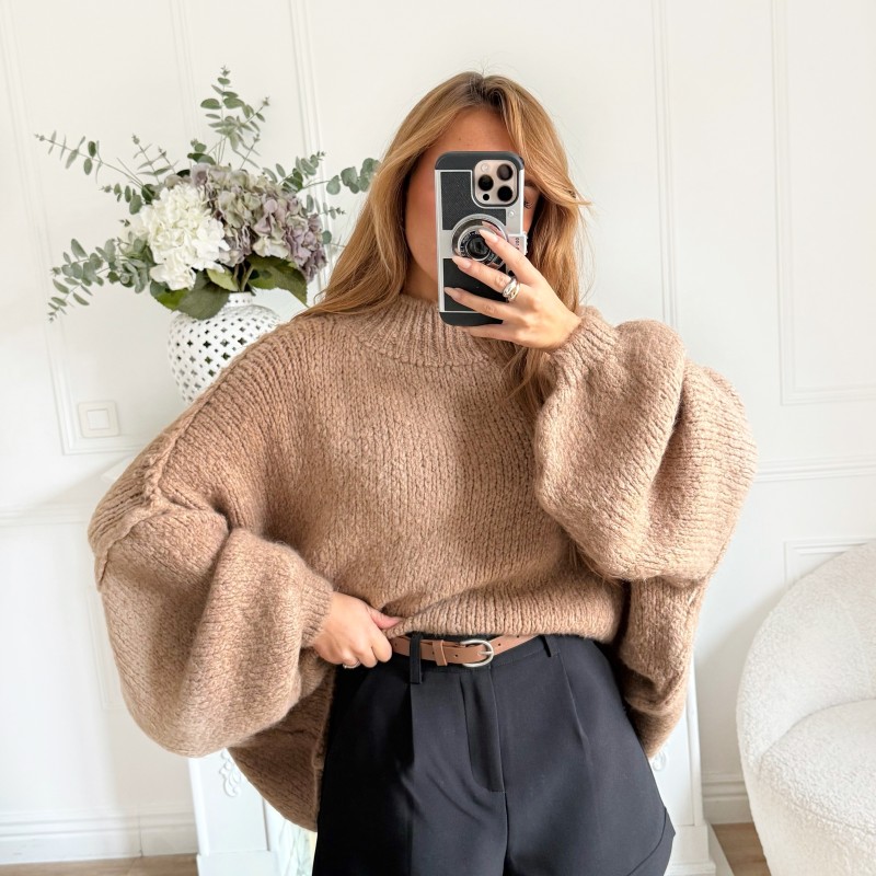 MAXI PULL MOHAIR CAMEL