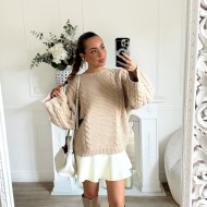 MAXI PULL TORSADÉ CAMEL