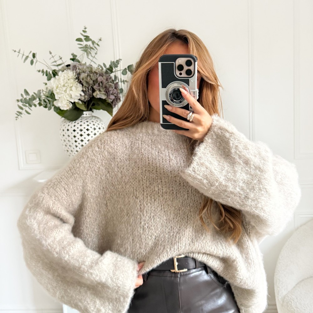 MAXI PULL LOOSE TAUPE