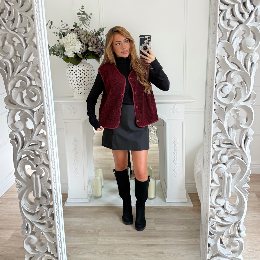 VESTE SANS MANCHE MOUMOUTE BORDEAUX