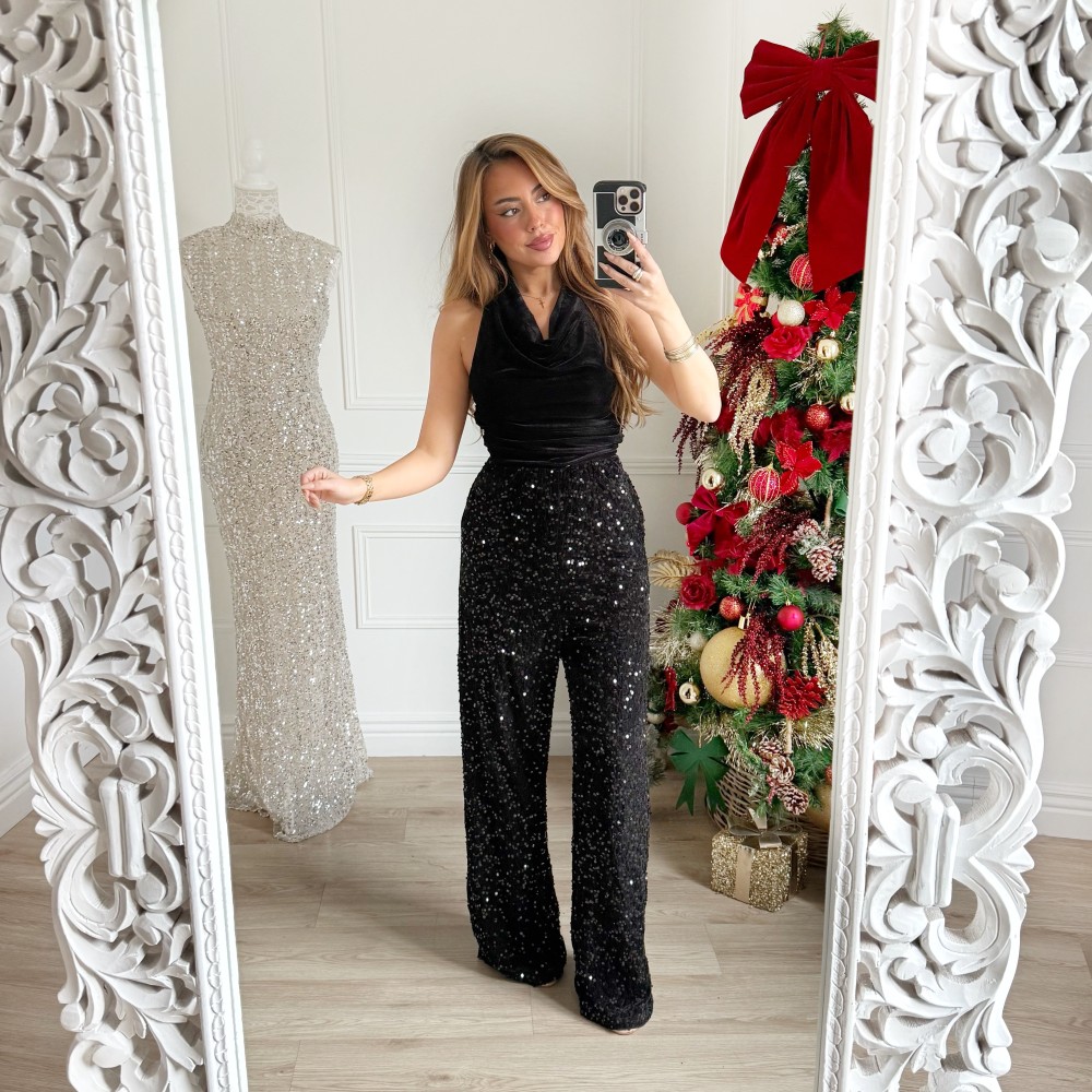 COMBINAISON LÉNA SEQUINS VELOURS