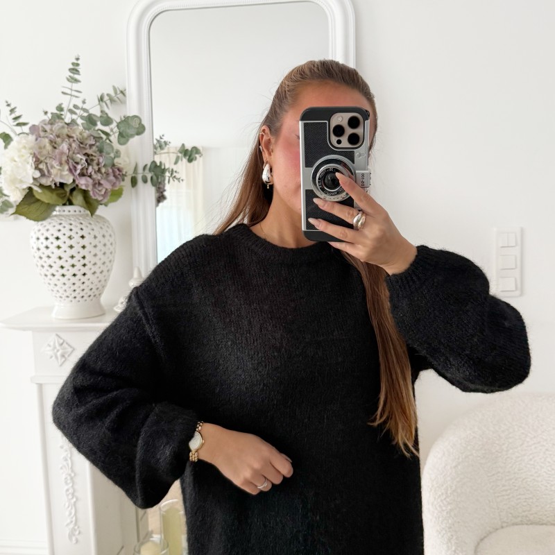 ROBE PULL BLACK MINA