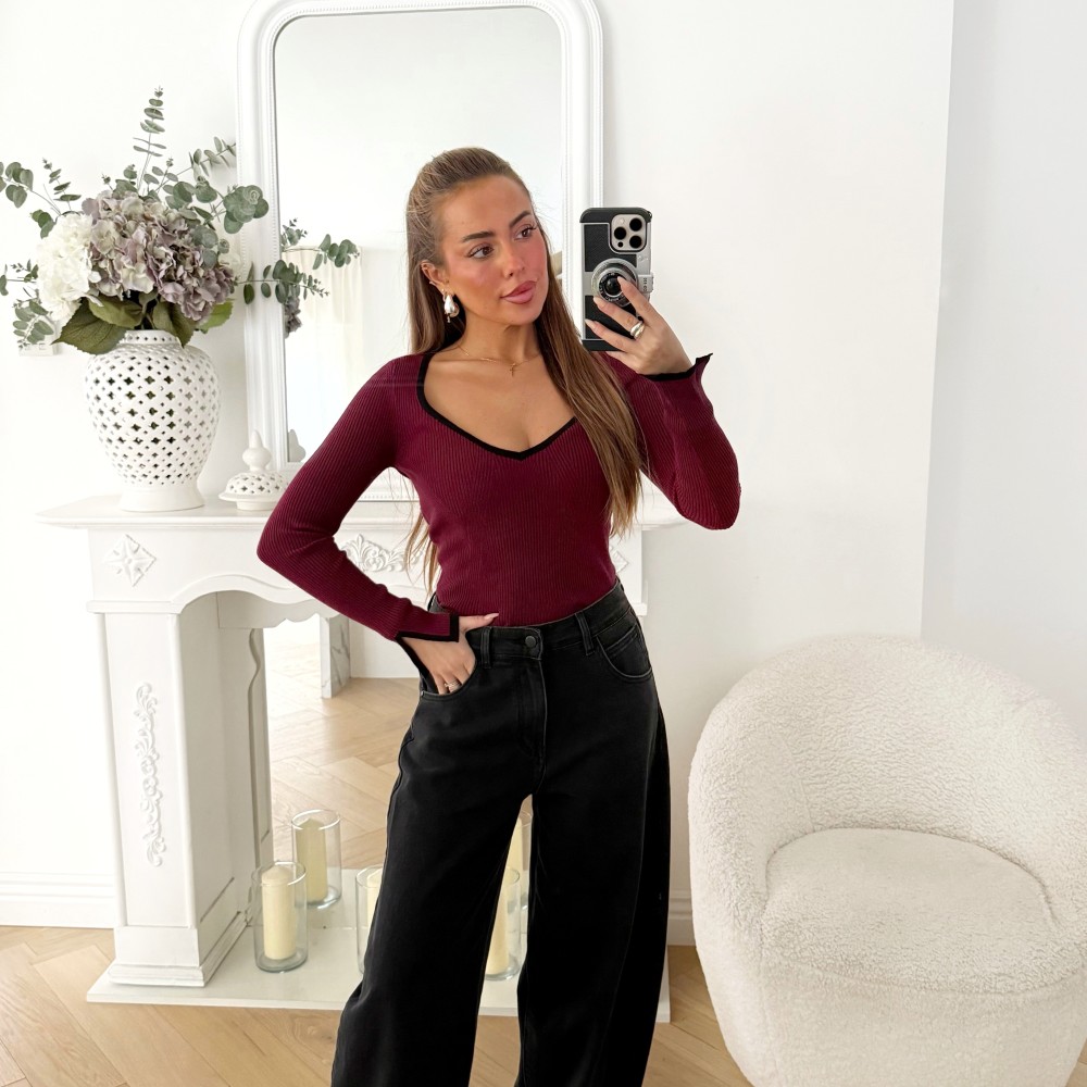TOP BURGUNDY RACHEL