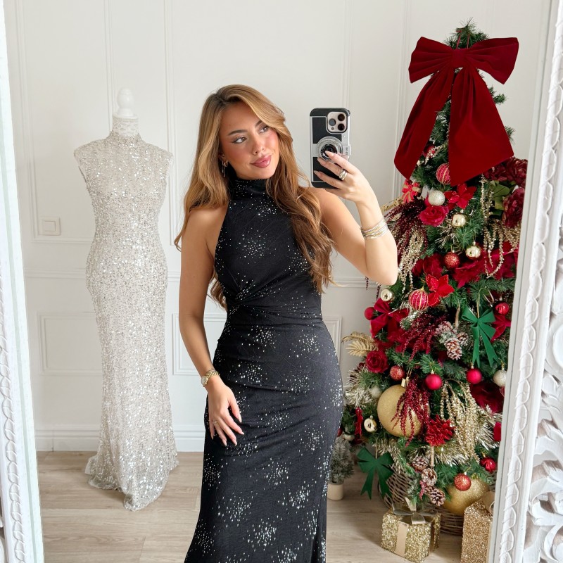 LONGUE ROBE BLACK OLYMPE