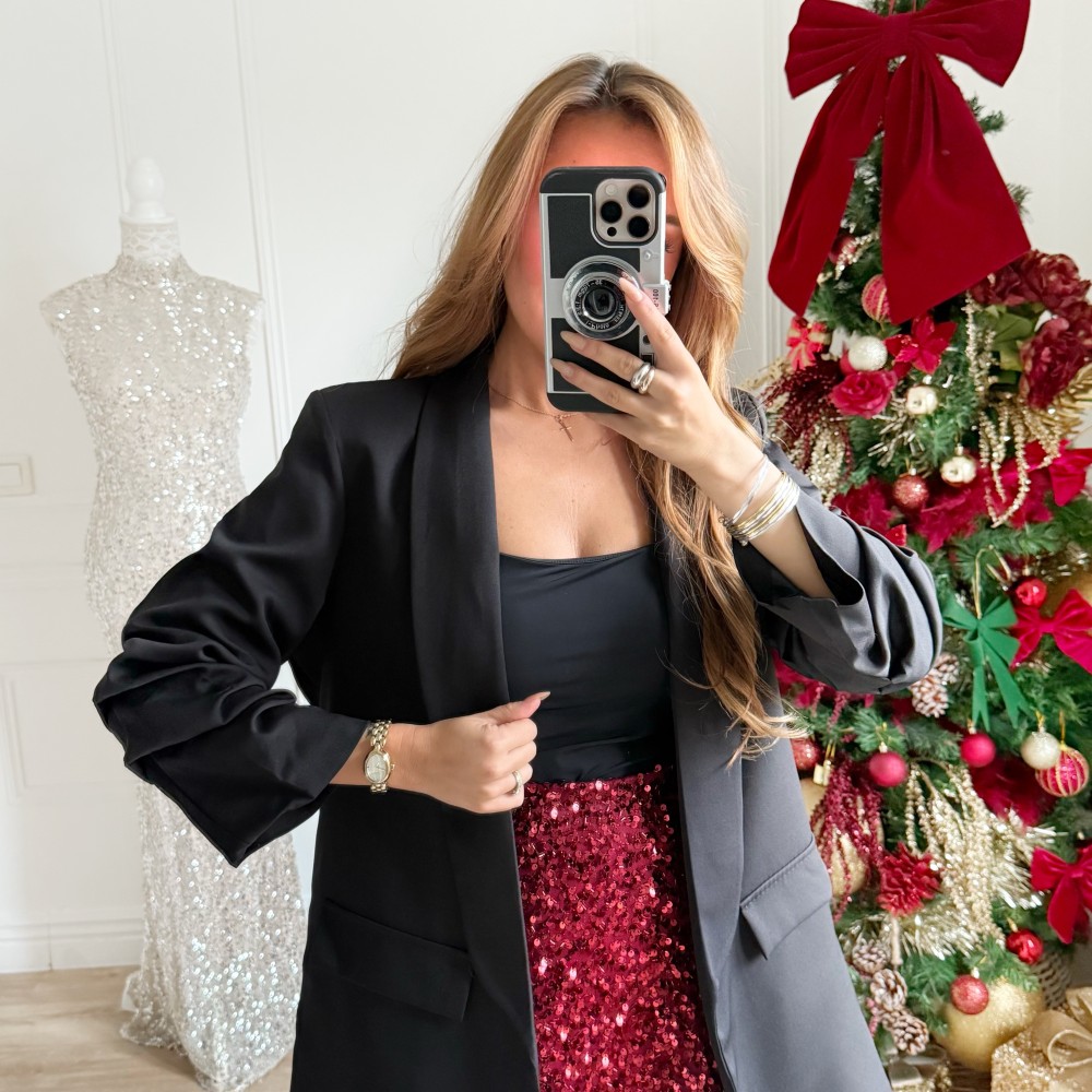 JUPE SEQUINS BORDEAUX ANASTASIA