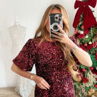 ROBE SEQUINS BURGUNDY ALYSSA