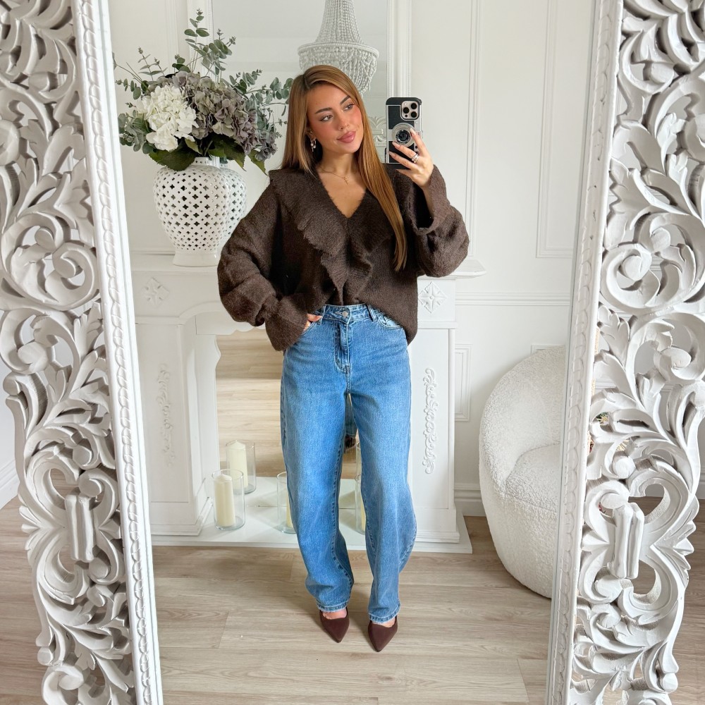 JEAN MOM FIT BRUT COUPE BALLON