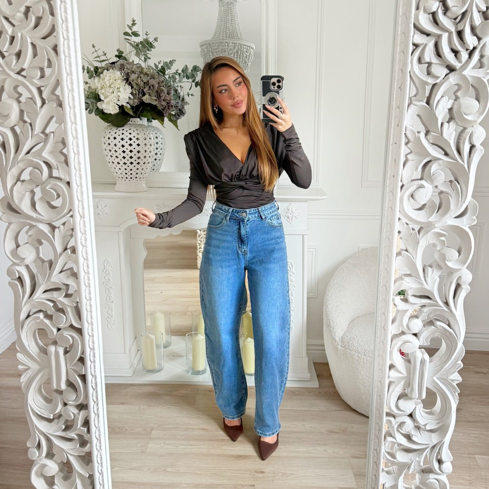 JEAN MOM FIT BRUT COUPE BALLON