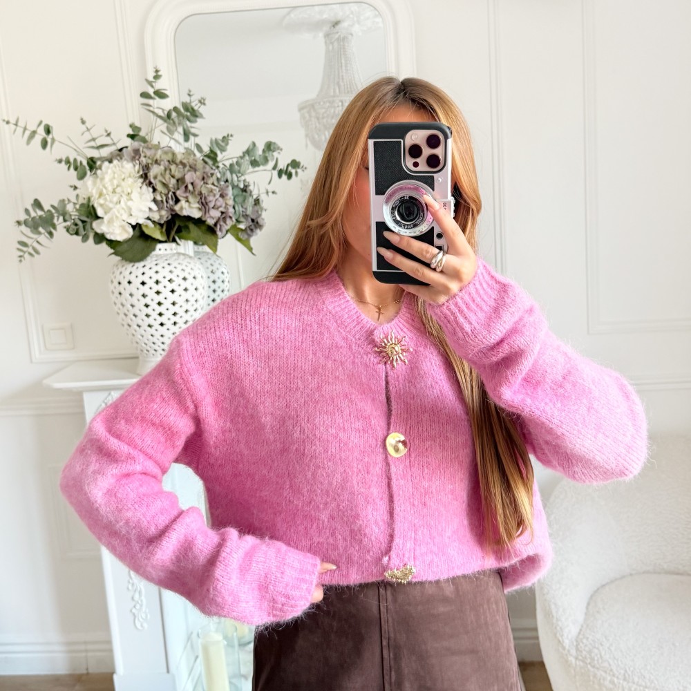 GILET PINK BIJOUX SORAYA